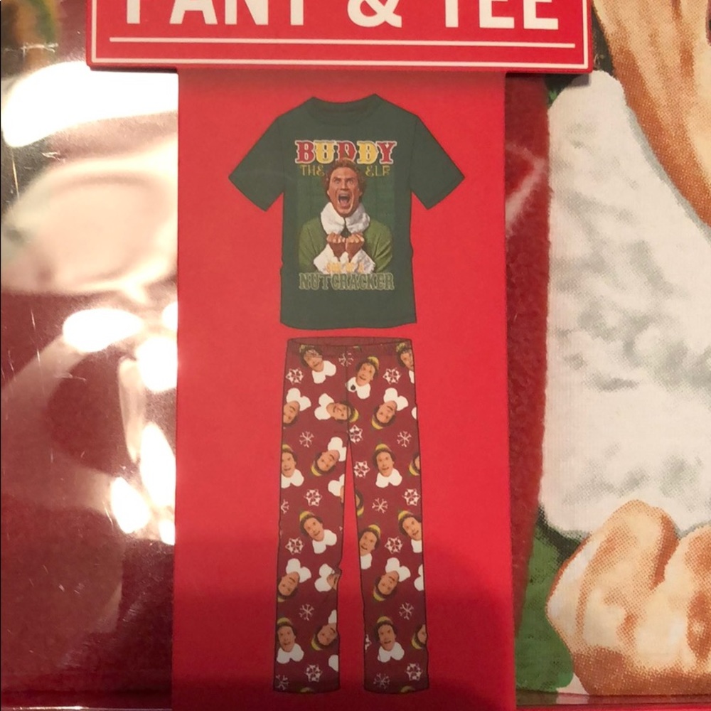 Elf Sleepwear Pant & Tee PJ Set - Picture 2 of 8